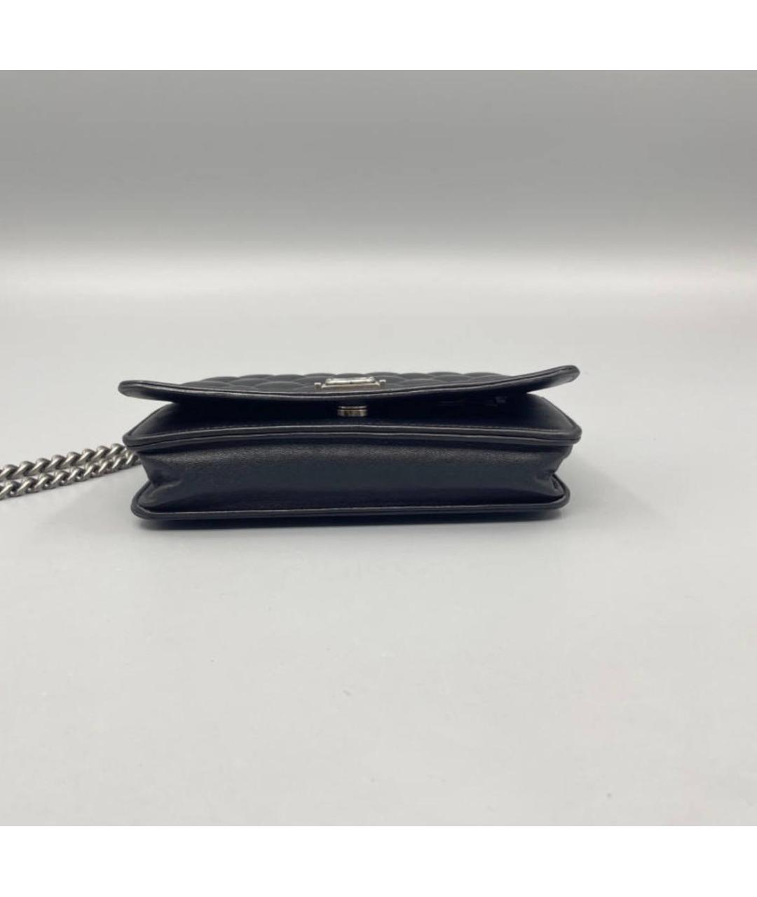 CHANEL Черная кожаная сумка через плечо, фото 5