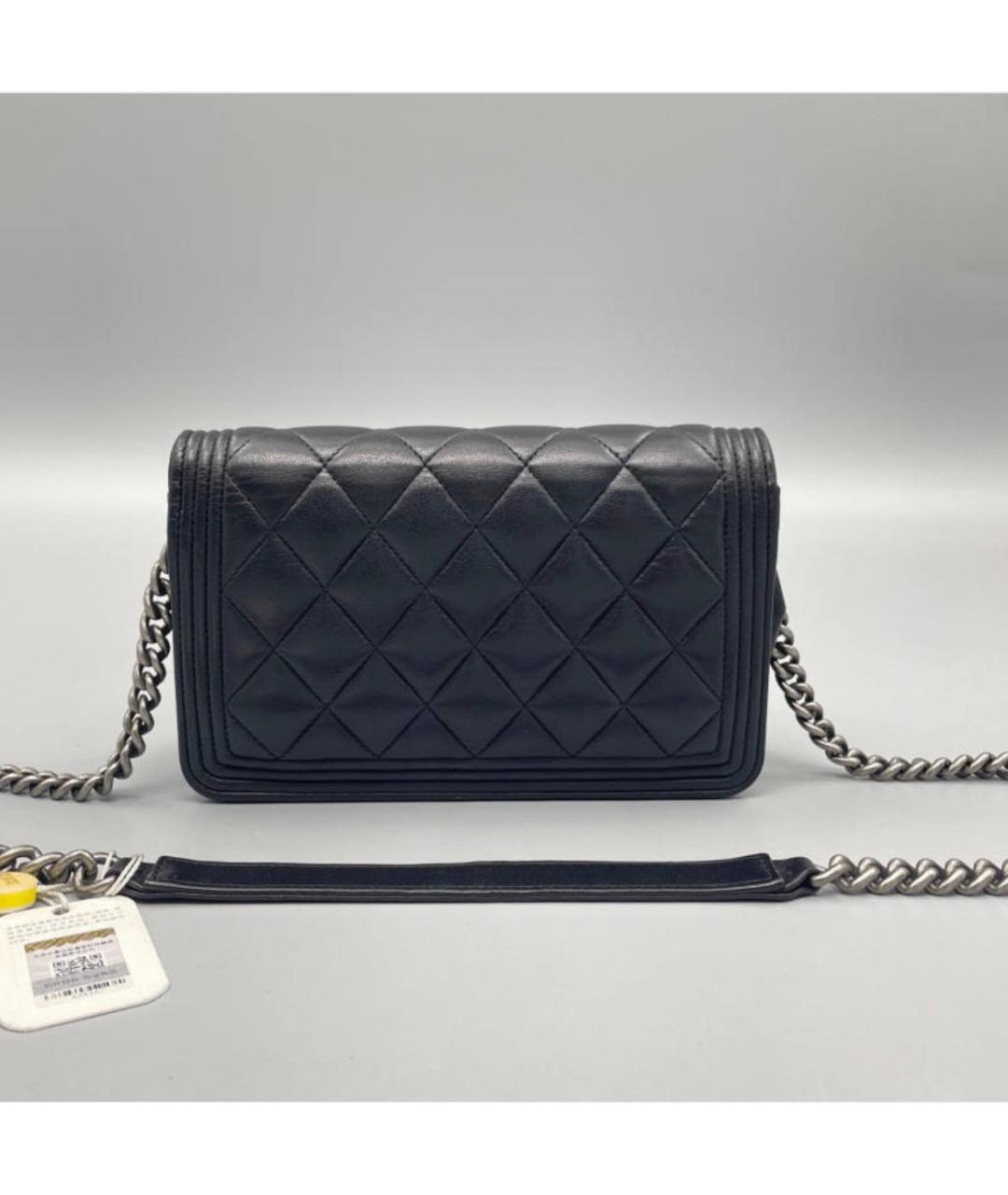 CHANEL Черная кожаная сумка через плечо, фото 3