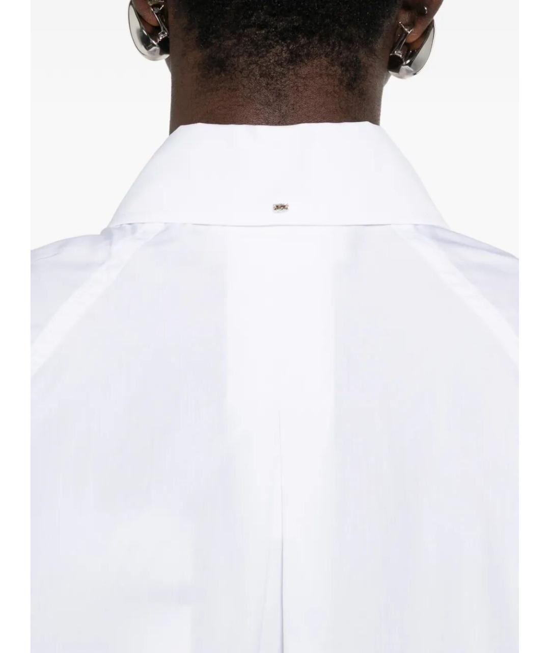 SPORTMAX Белая хлопковая рубашка, фото 4