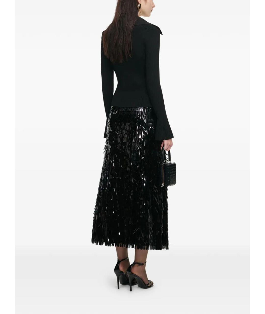 SELF-PORTRAIT Черный вискозный кардиган, фото 5