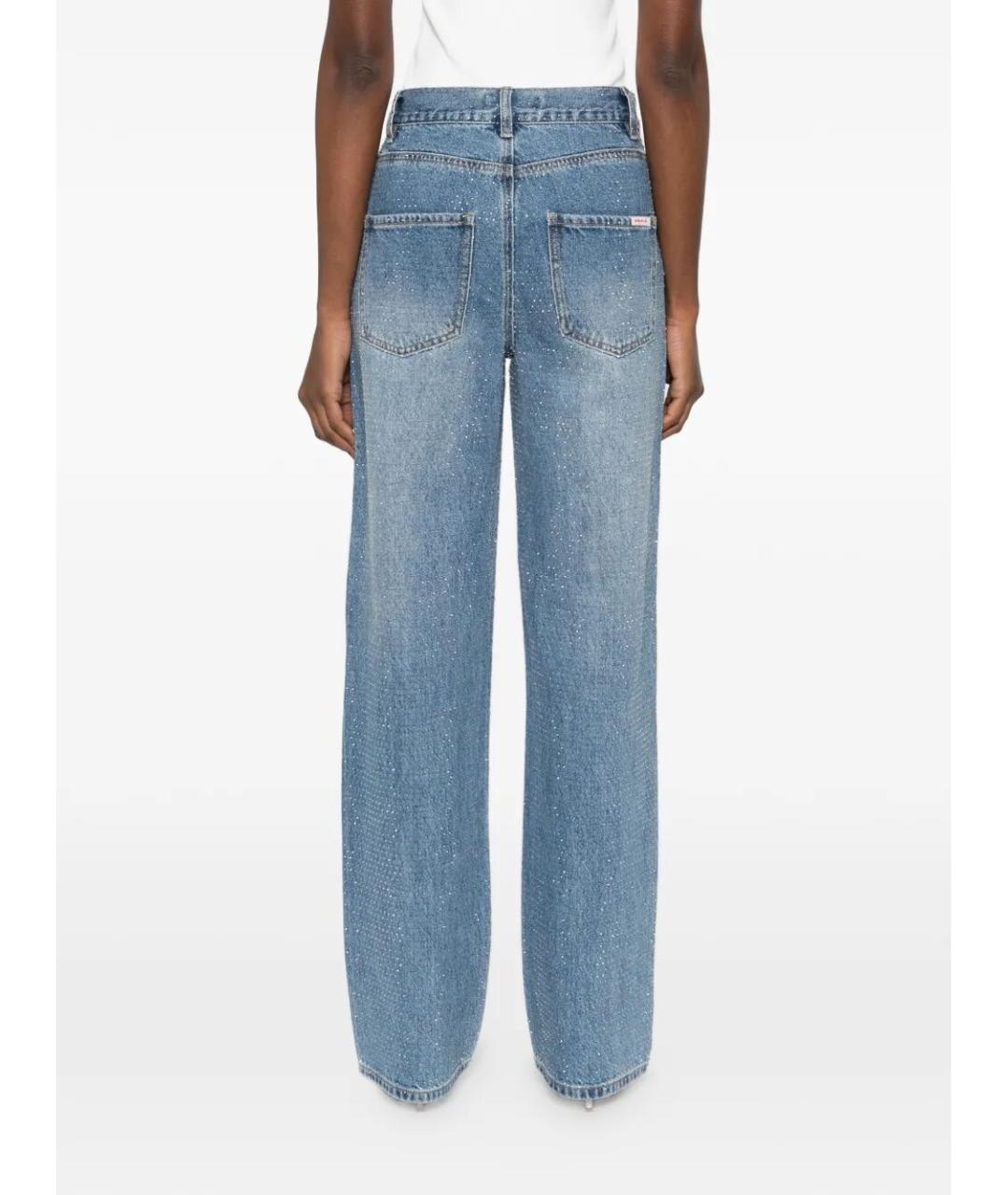 SELF-PORTRAIT Синие хлопковые прямые джинсы, фото 5