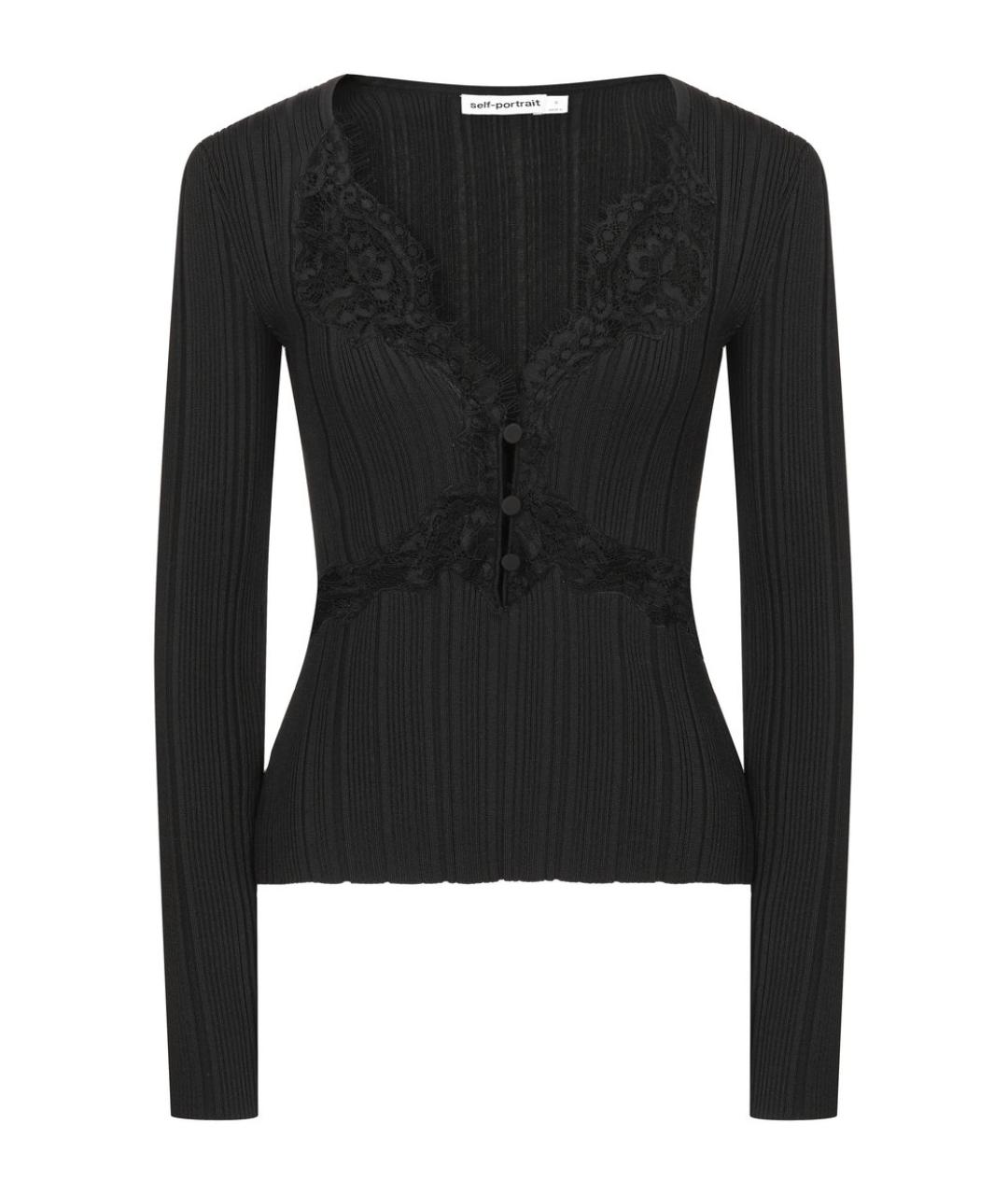 SELF-PORTRAIT Черная вискозная блузы, фото 1