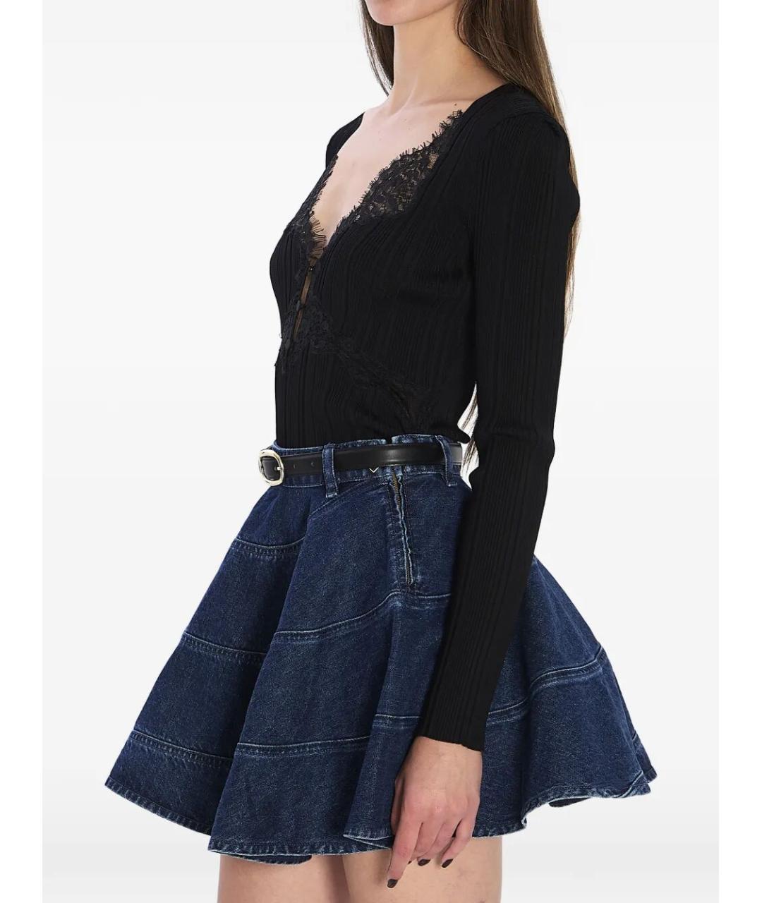 SELF-PORTRAIT Черная вискозная блузы, фото 5