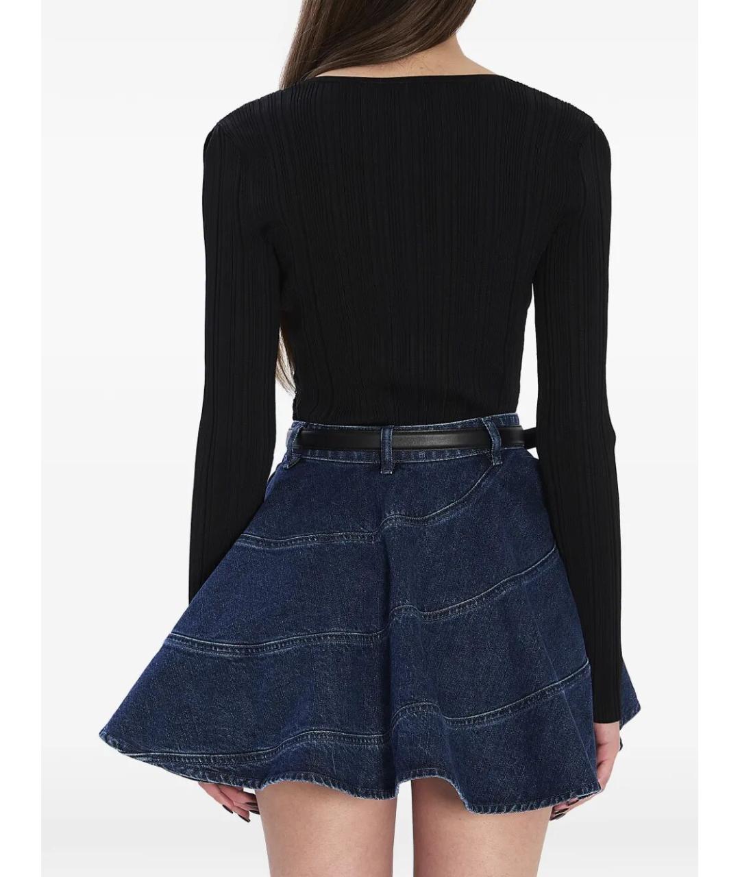 SELF-PORTRAIT Черная вискозная блузы, фото 3