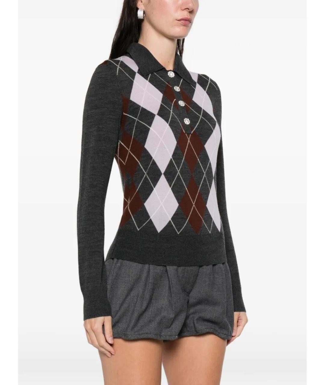 SELF-PORTRAIT Серый шерстяной джемпер / свитер, фото 5