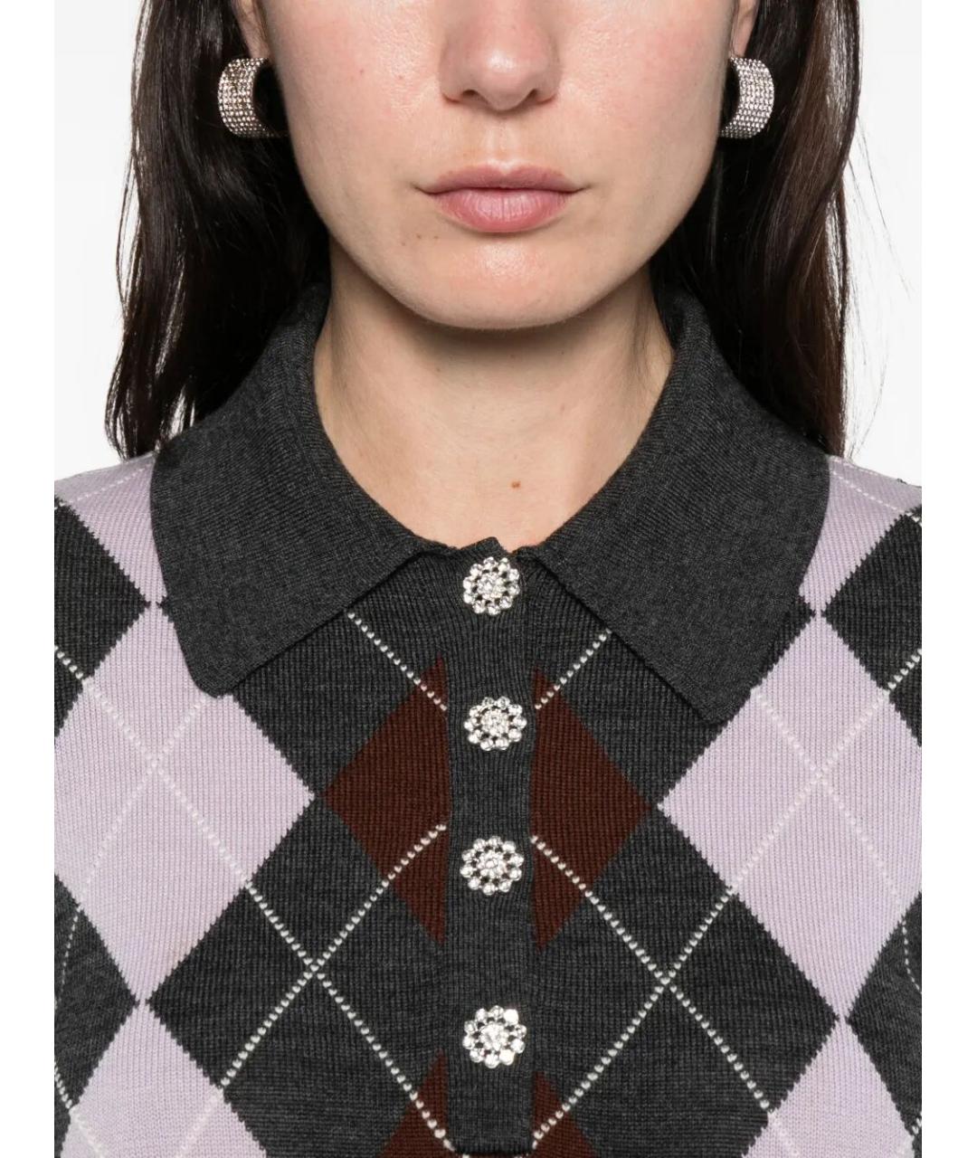 SELF-PORTRAIT Серый шерстяной джемпер / свитер, фото 4