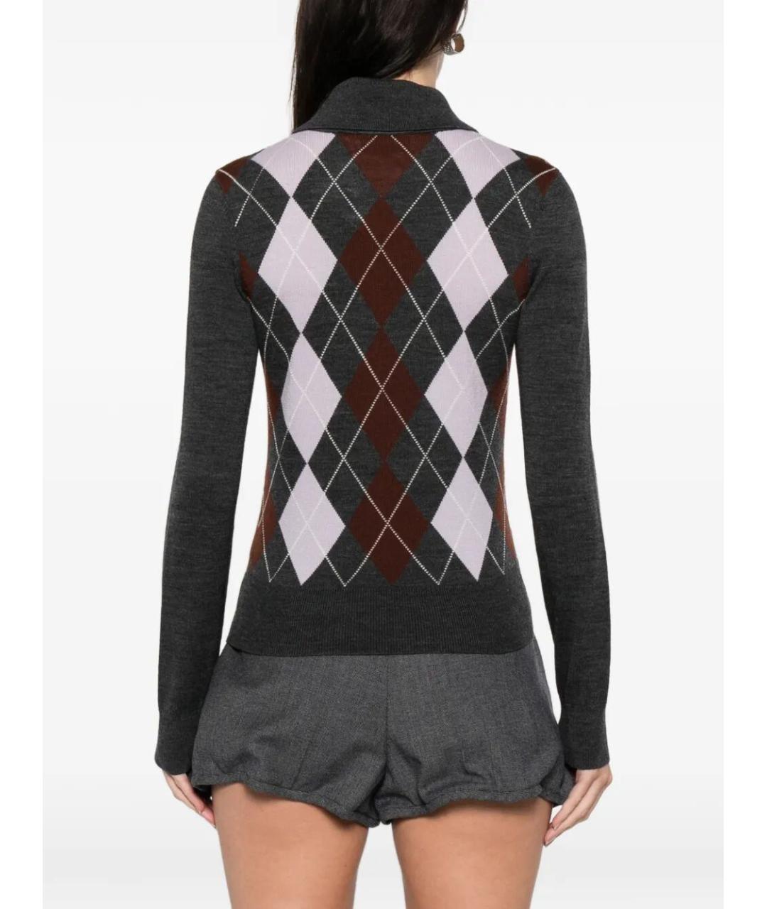 SELF-PORTRAIT Серый шерстяной джемпер / свитер, фото 3