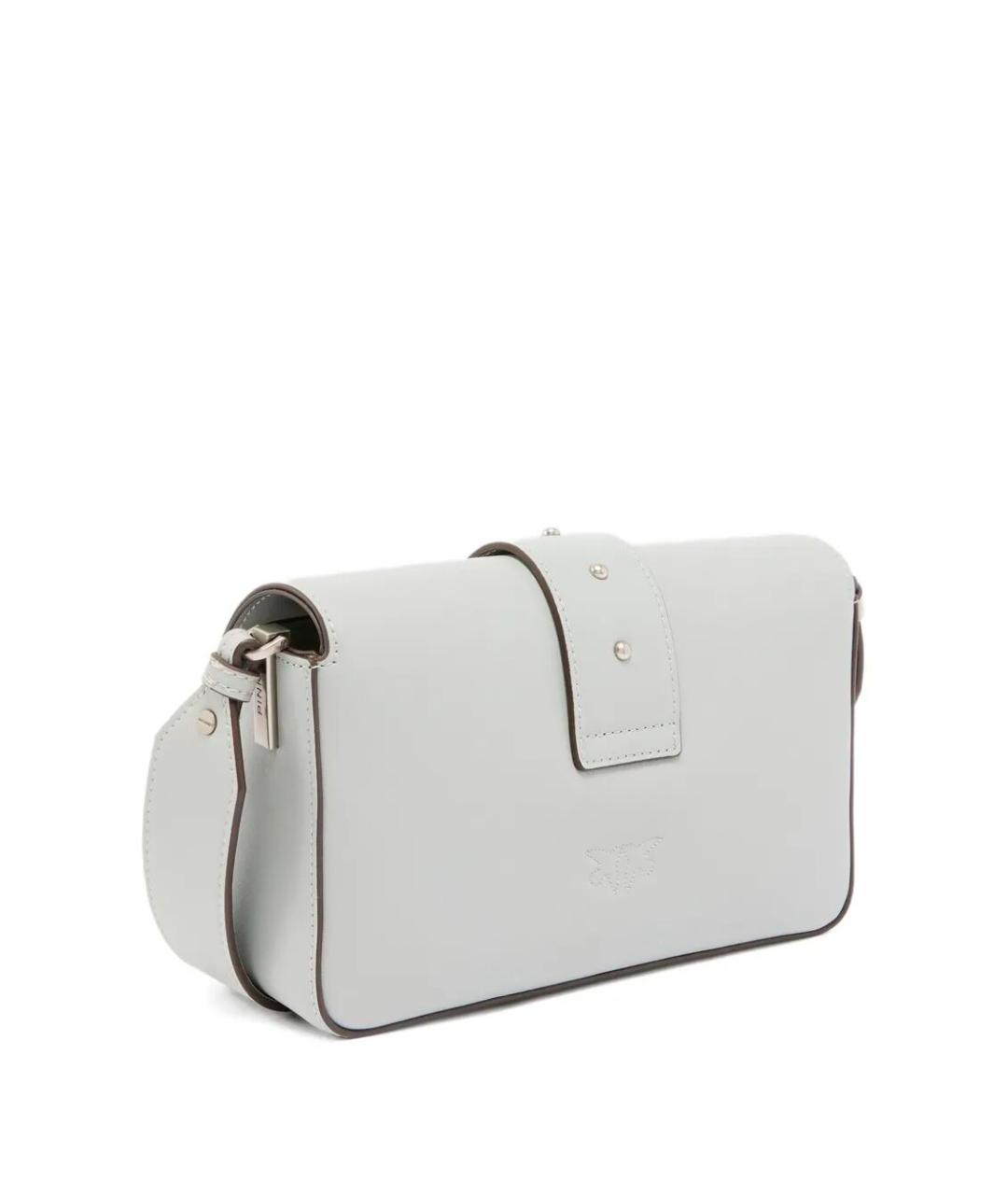 PINKO Антрацитовая кожаная сумка через плечо, фото 2