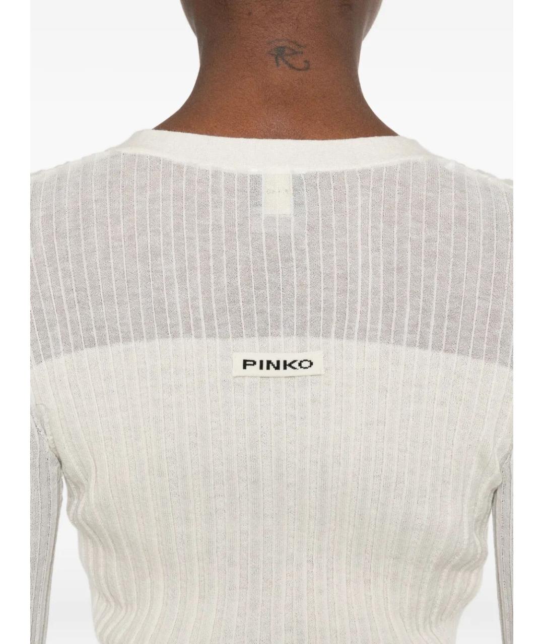 PINKO Бежевый шерстяной кардиган, фото 4