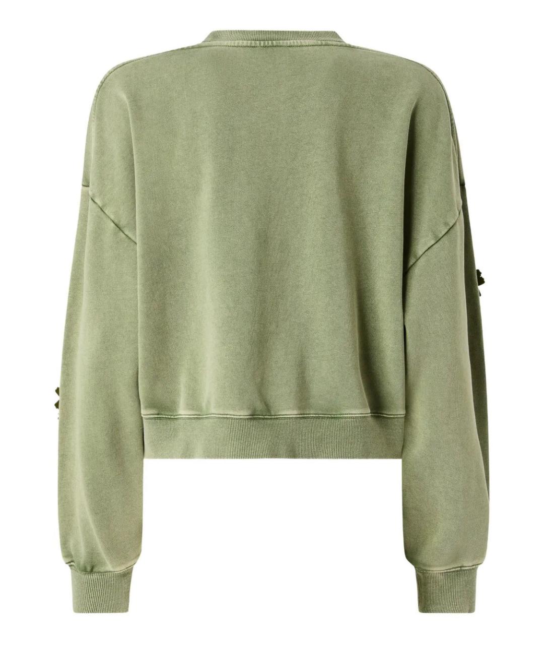 PINKO Зеленый хлопковый джемпер / свитер, фото 2