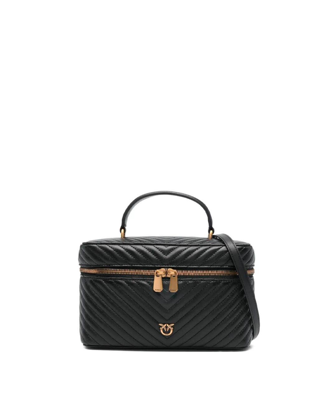 PINKO Черная кожаная сумка через плечо, фото 1