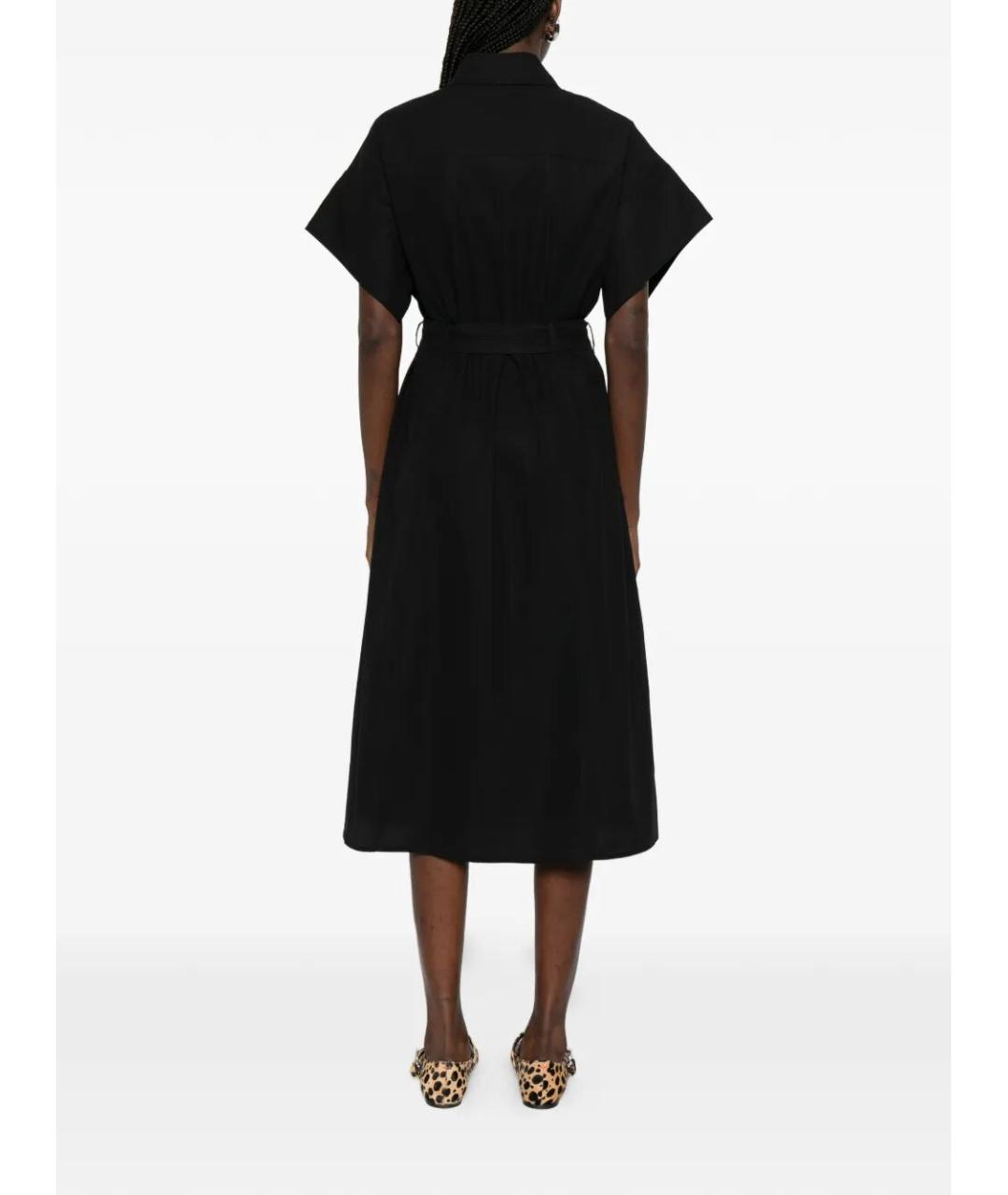 PINKO Черное хлопковое повседневное платье, фото 5