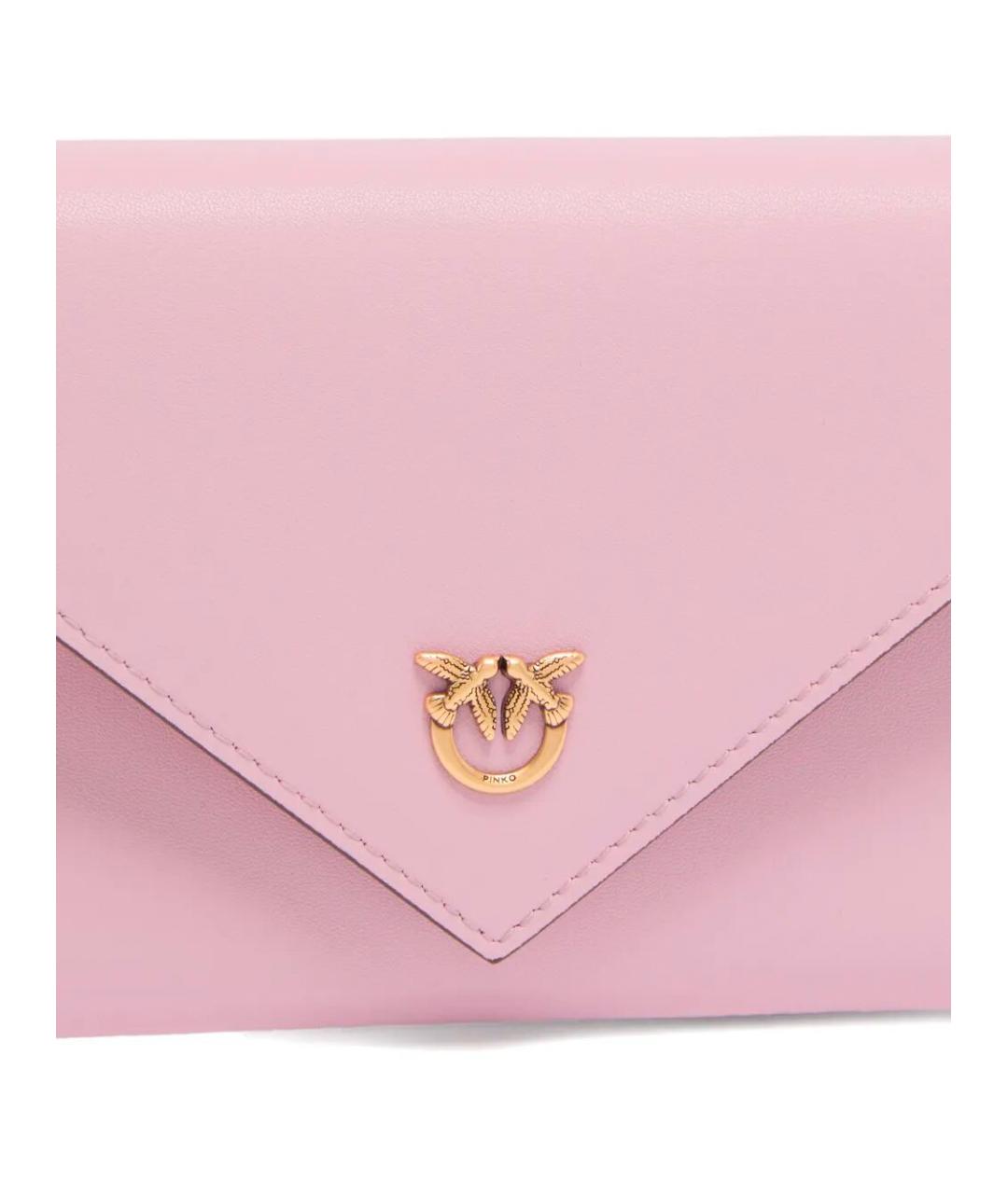 PINKO Розовая кожаная сумка через плечо, фото 3