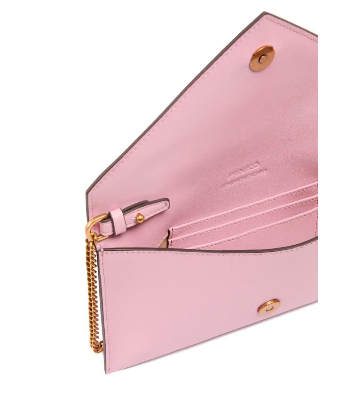 PINKO Розовая кожаная сумка через плечо, фото 2