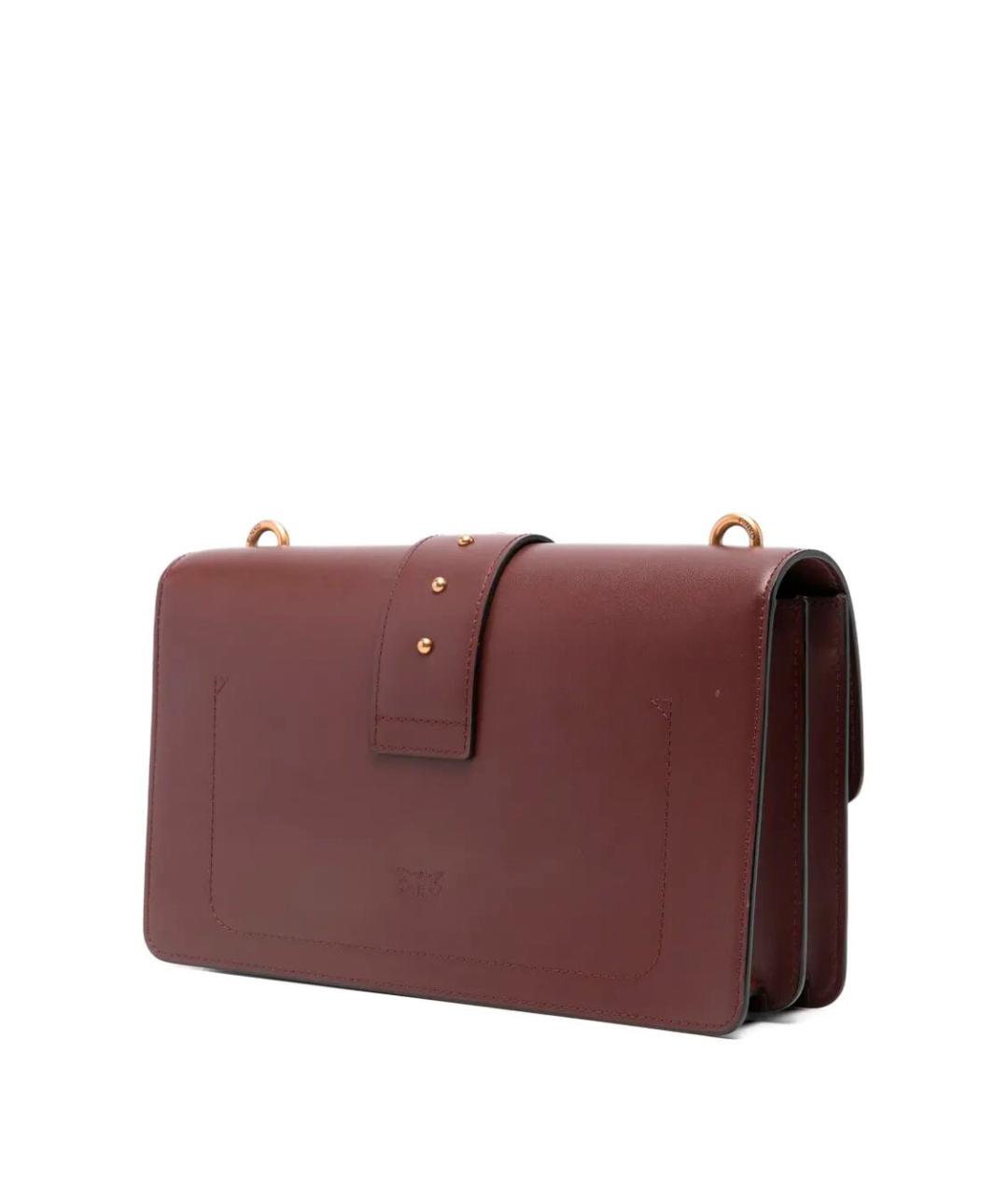 PINKO Коричневая кожаная сумка через плечо, фото 2