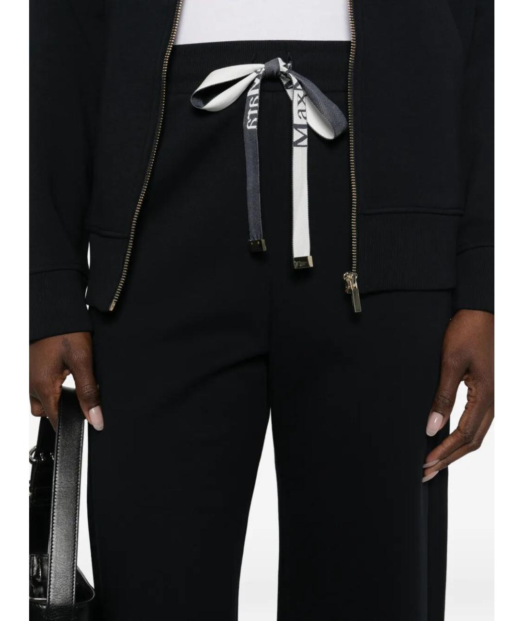 MAX MARA Черные хлопковые спортивные брюки и шорты, фото 4