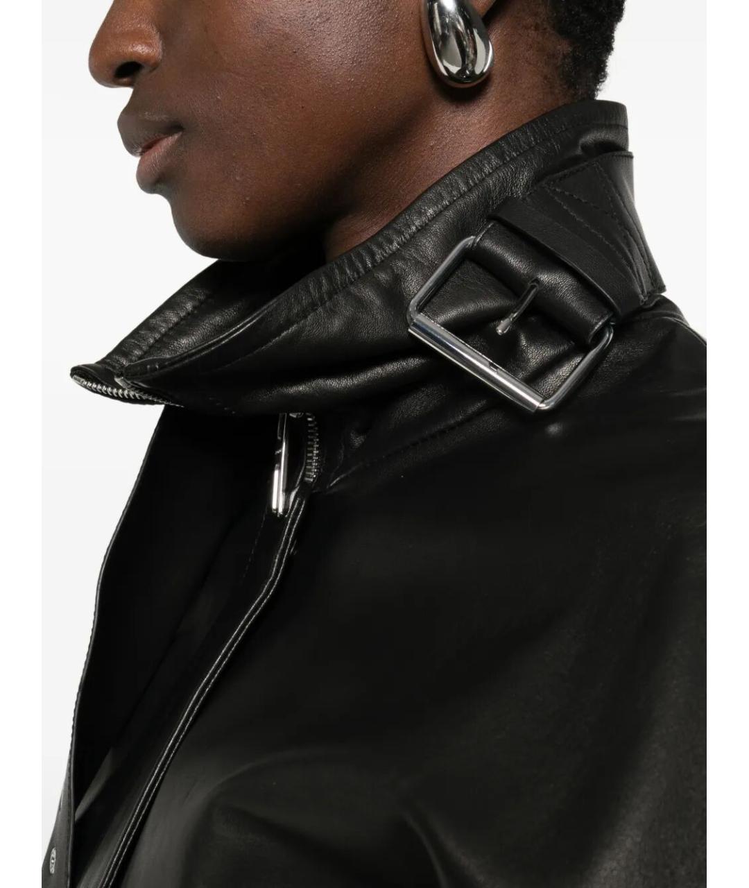 MAX MARA Черная кожаная куртка, фото 4