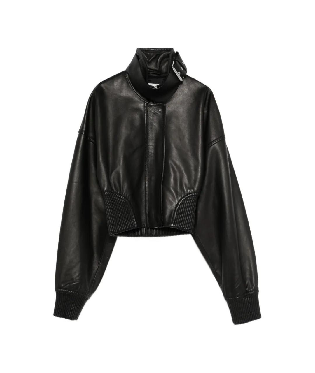 MAX MARA Черная кожаная куртка, фото 1