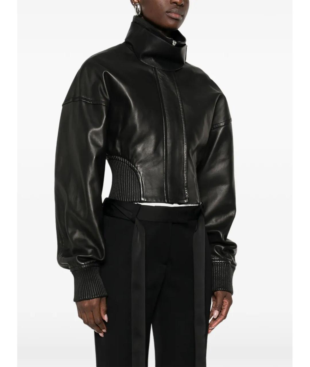 MAX MARA Черная кожаная куртка, фото 5
