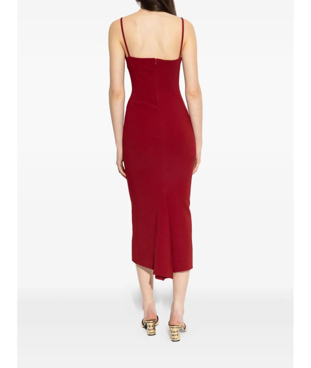 GIVENCHY Бордовое вискозное вечернее платье, фото 3