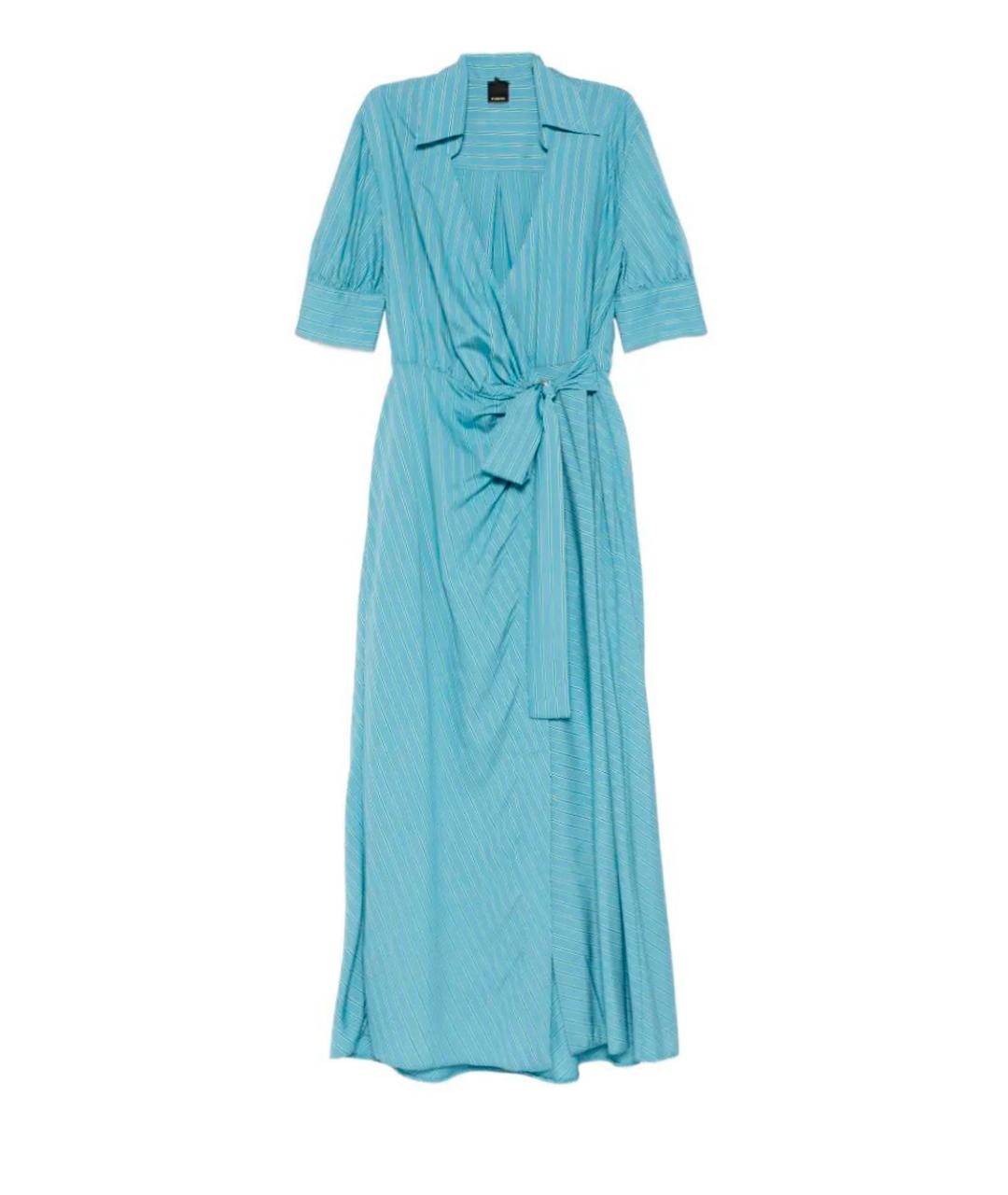 PINKO Голубое вискозное платье, фото 1