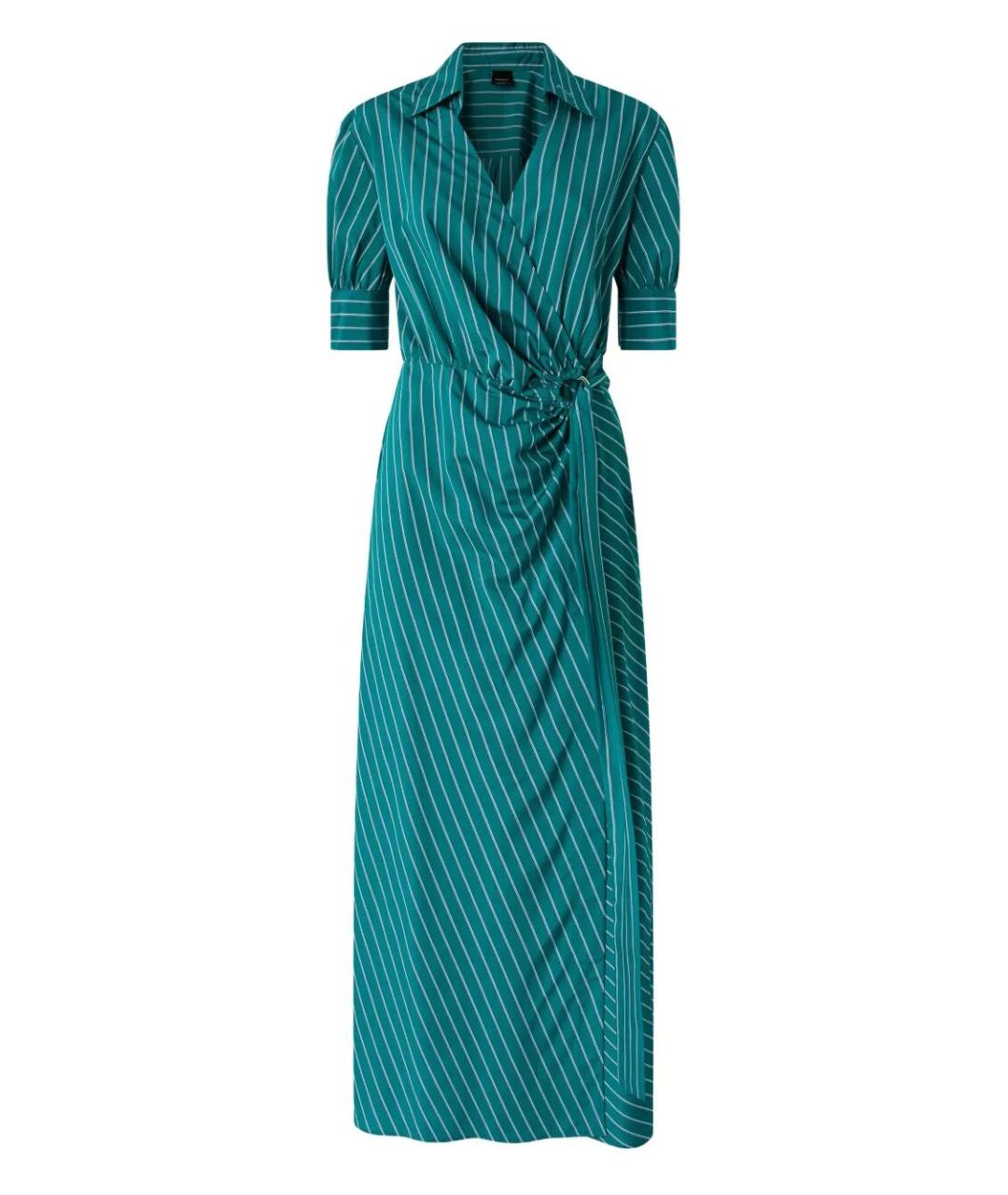 PINKO Зеленые вискозное платье, фото 1