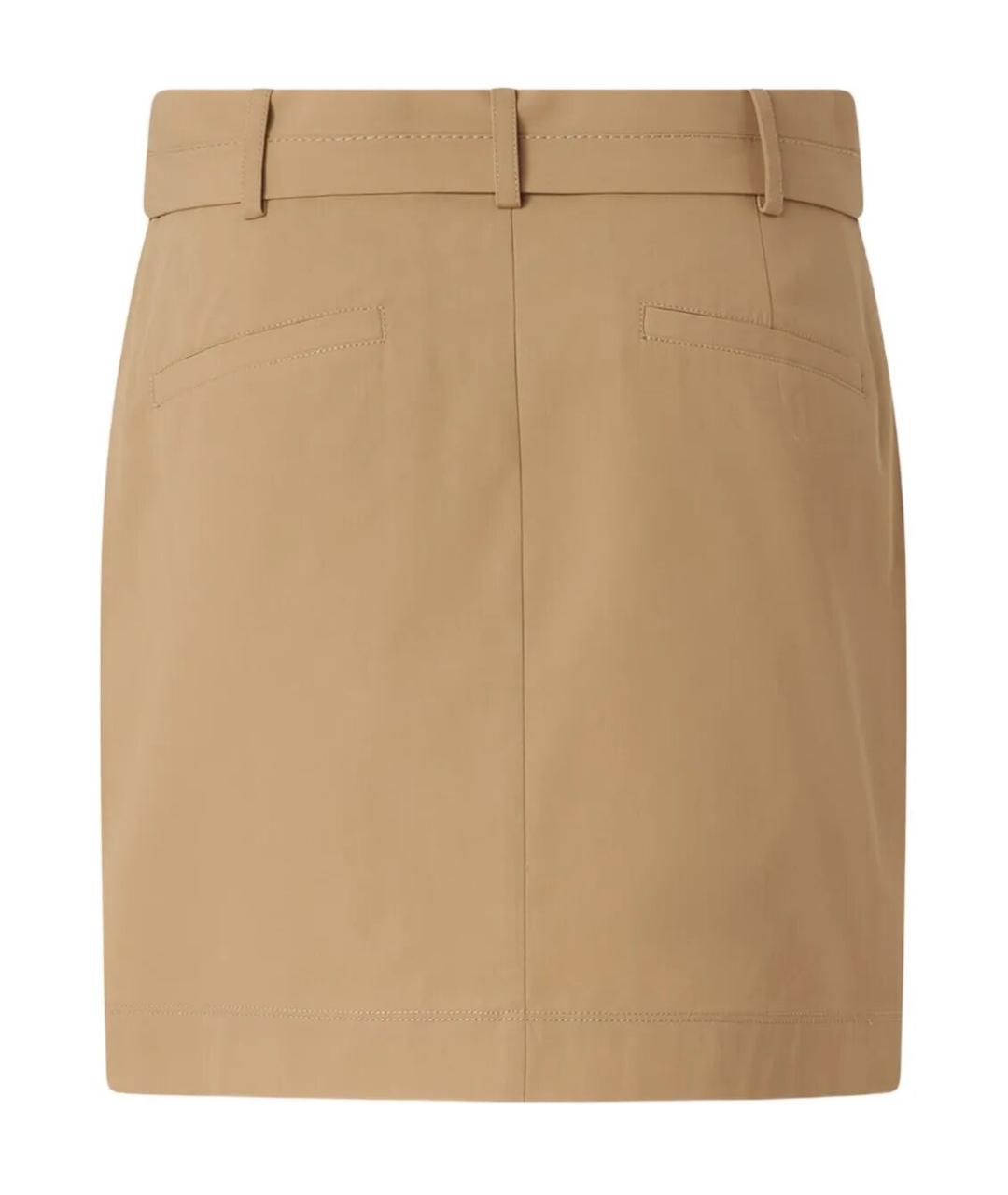 PINKO Бежевая хлопковая юбка мини, фото 2