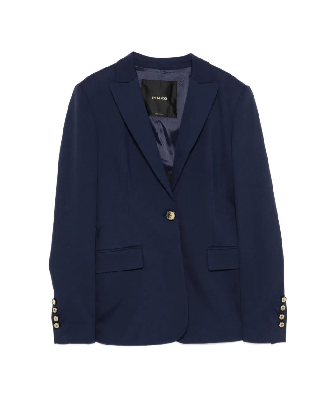 PINKO Синий вискозный жакет/пиджак, фото 1