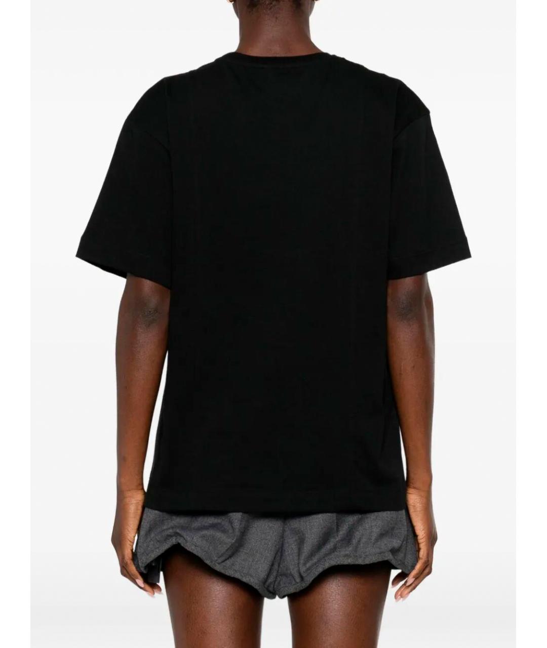 PINKO Черная хлопковая футболка, фото 4