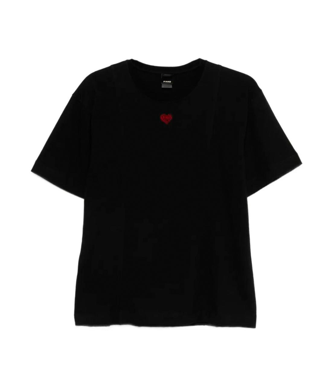 PINKO Черная хлопковая футболка, фото 1