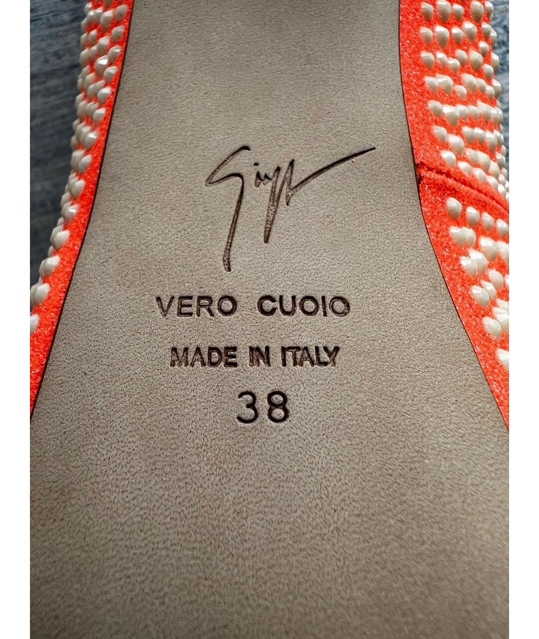 GIUSEPPE ZANOTTI DESIGN Оранжевое кожаные туфли, фото 5