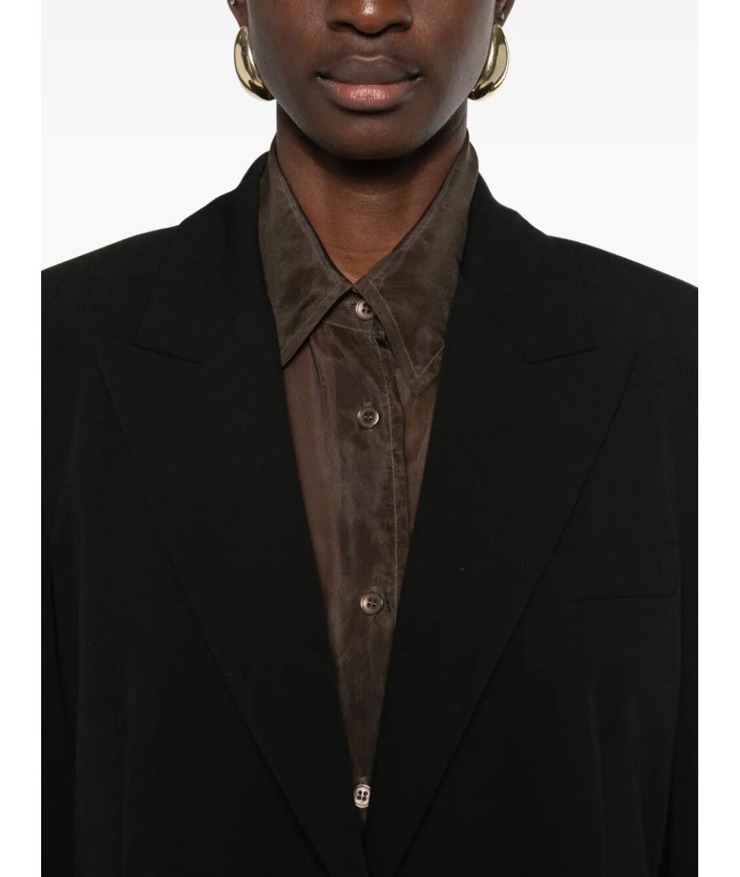 PINKO Черный полиэстеровый жакет/пиджак, фото 4