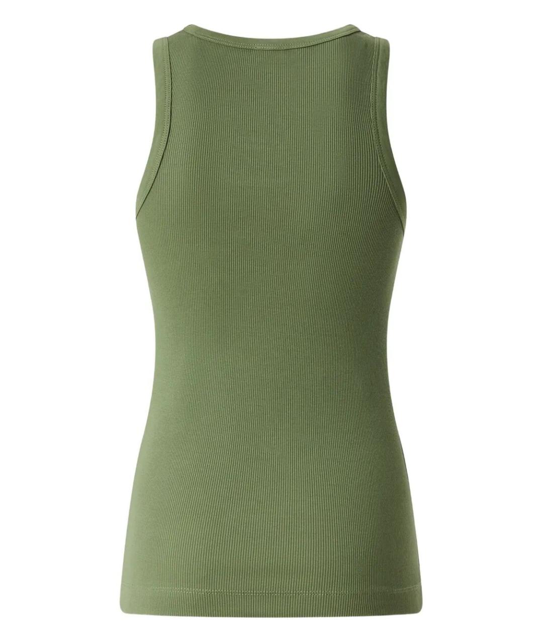 PINKO Зеленая хлопковая майка, фото 2