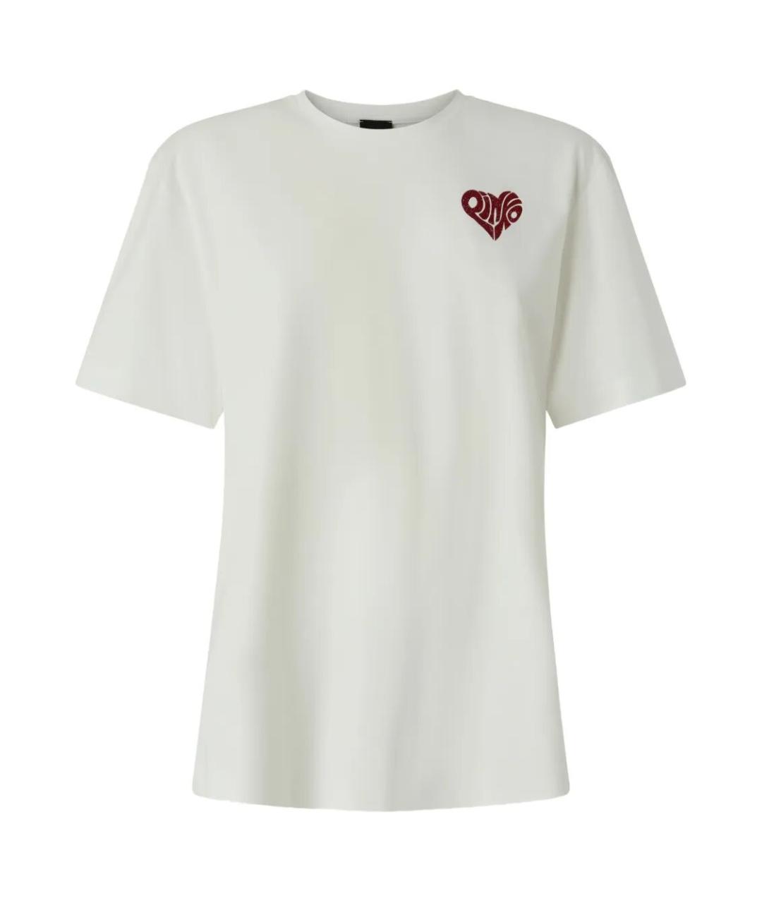 PINKO Белая хлопковая футболка, фото 1