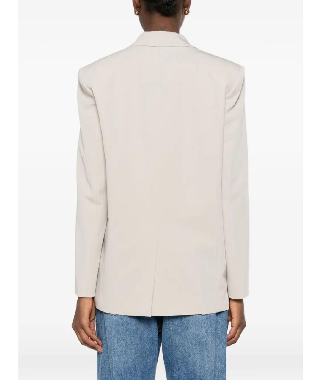 PINKO Бежевый полиэстеровый жакет/пиджак, фото 3