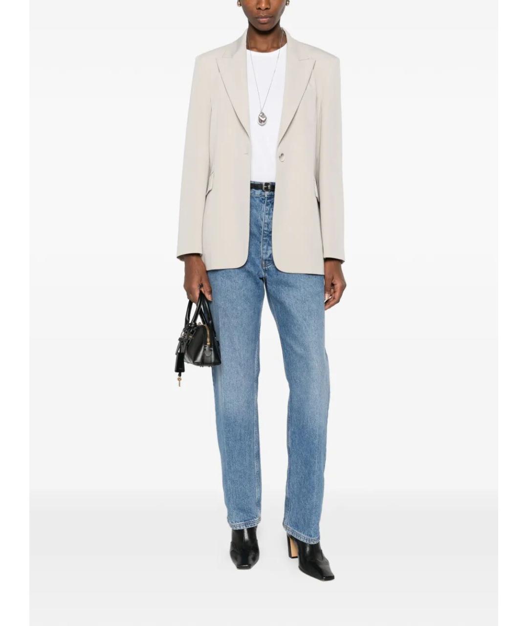 PINKO Бежевый полиэстеровый жакет/пиджак, фото 2