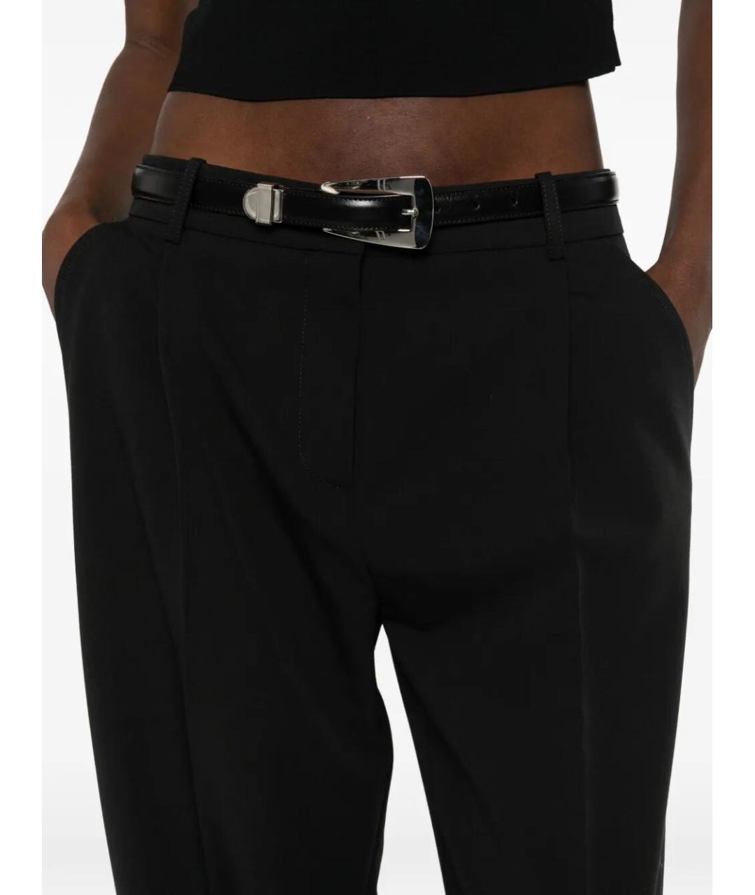 PINKO Черные полиэстеровые брюки широкие, фото 3