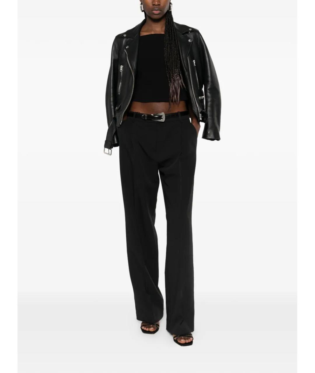 PINKO Черные полиэстеровые брюки широкие, фото 2