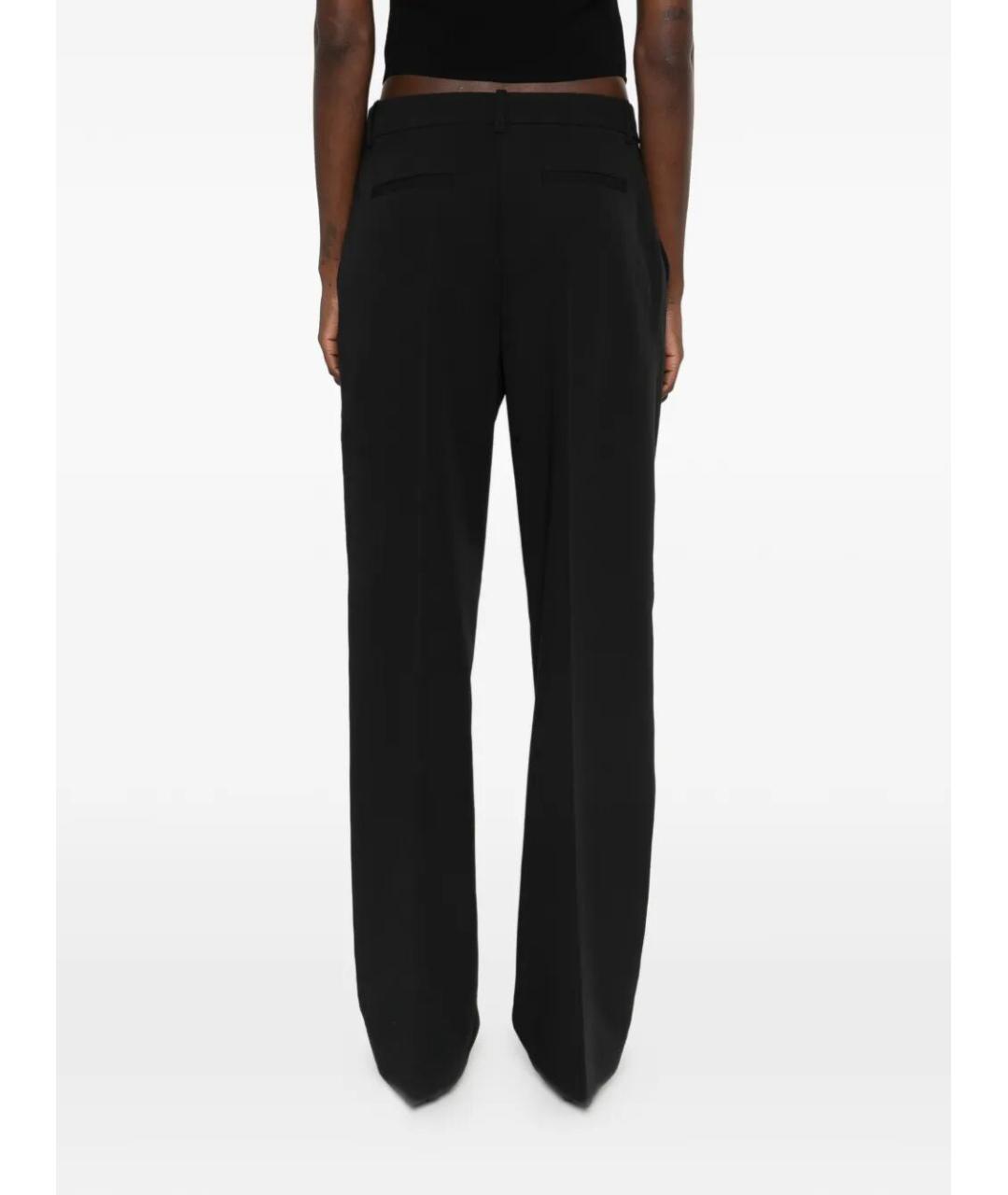PINKO Черные полиэстеровые брюки широкие, фото 4