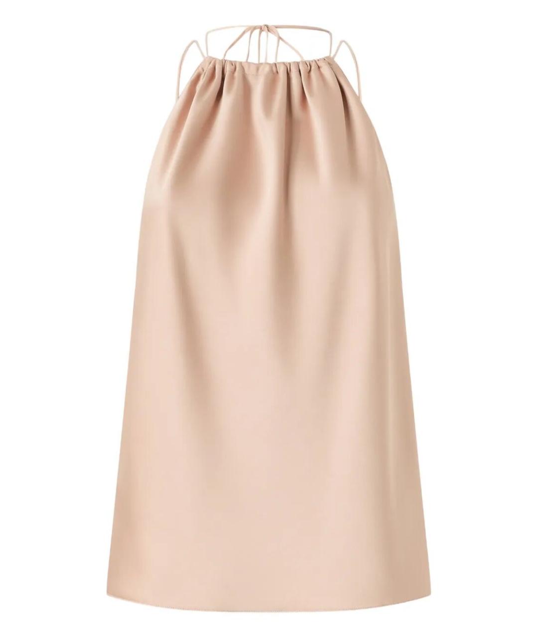 PINKO Бежевая ацетатная майка, фото 1