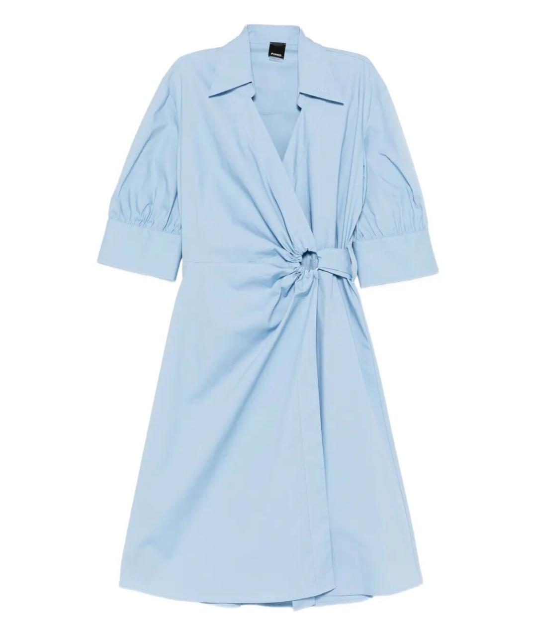 PINKO Голубое хлопковое платье, фото 1