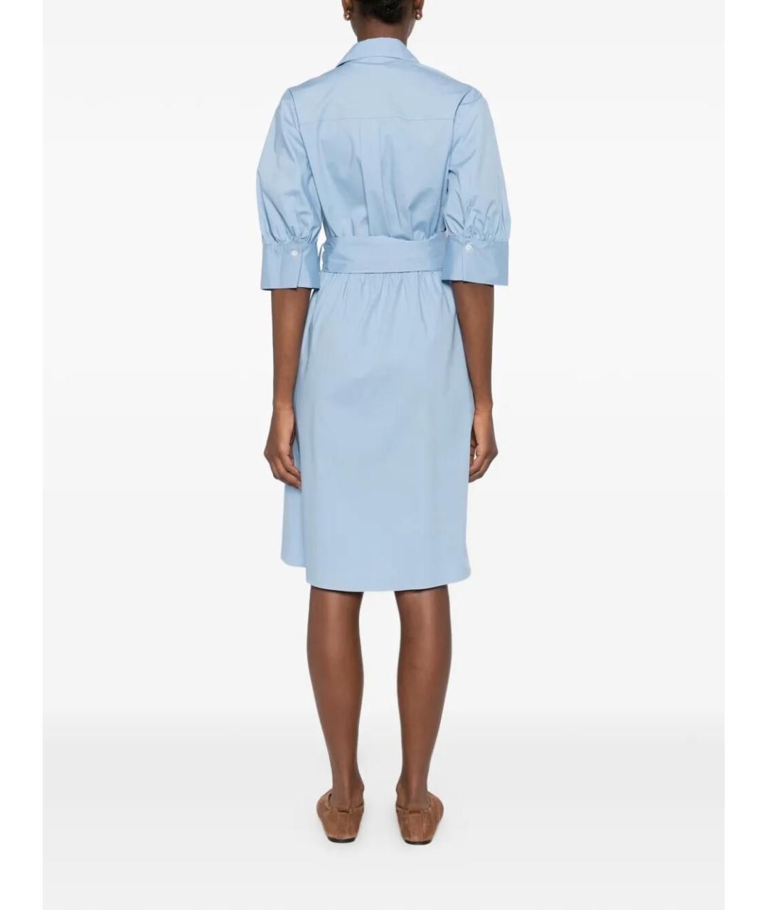PINKO Голубое хлопковое платье, фото 3