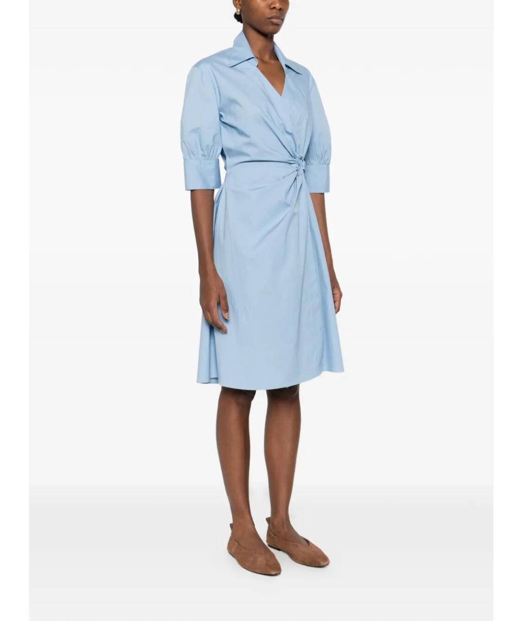 PINKO Голубое хлопковое платье, фото 5