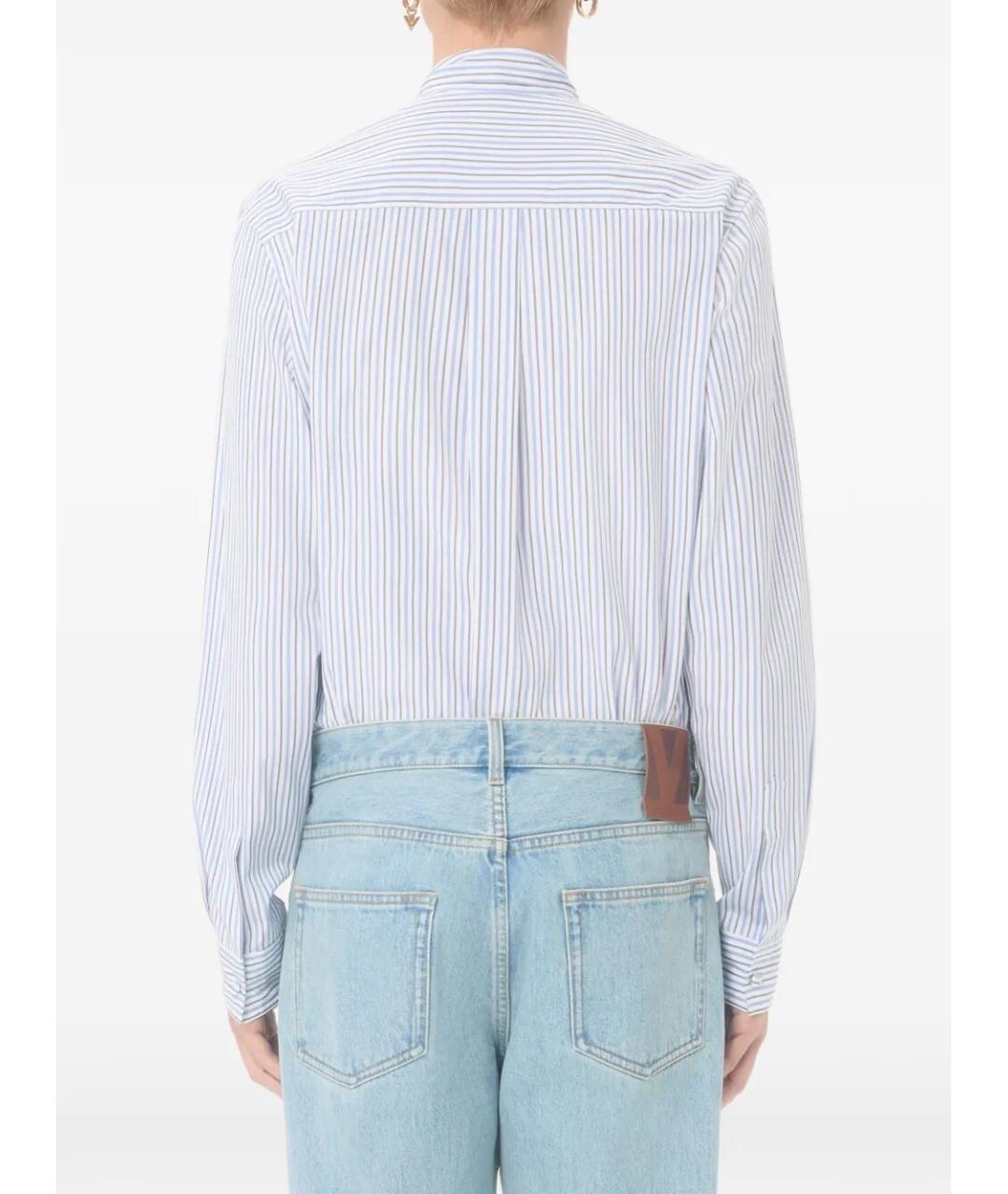 VALENTINO Синяя хлопковая кэжуал рубашка, фото 5