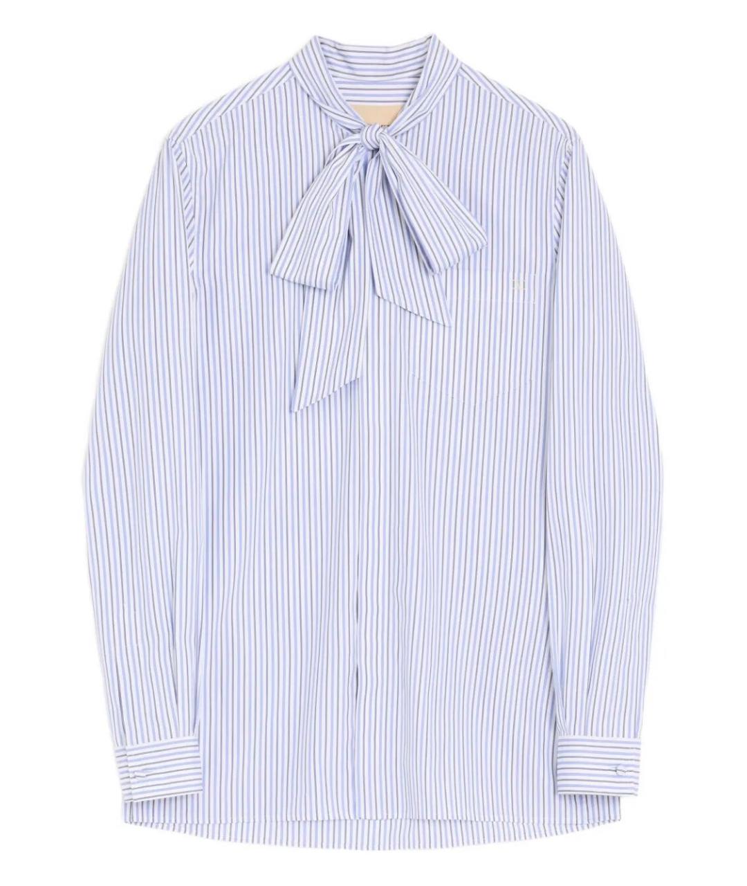 VALENTINO Синяя хлопковая кэжуал рубашка, фото 1