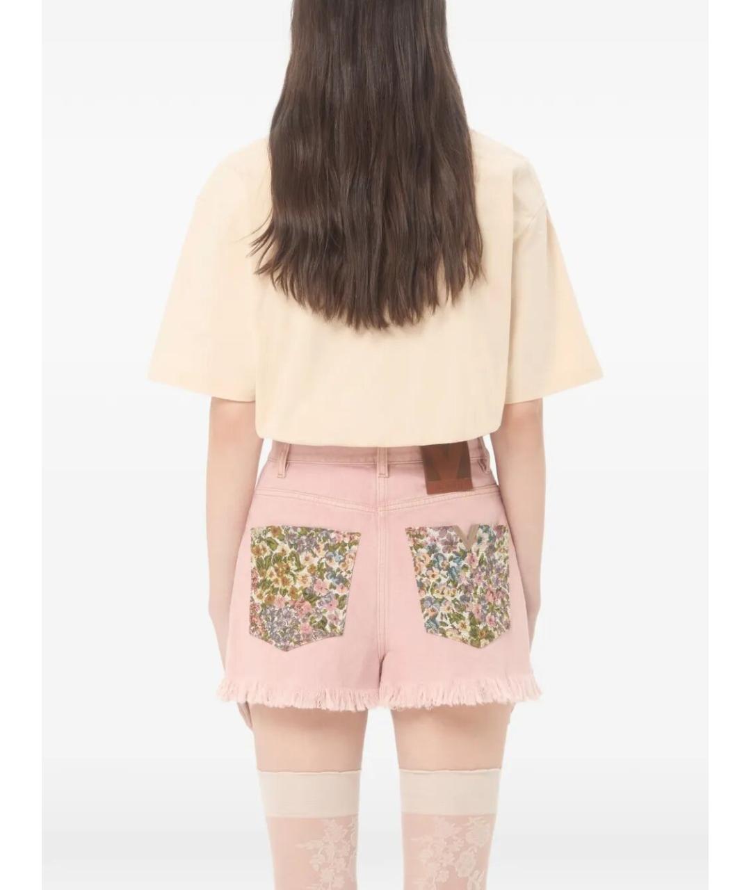 VALENTINO Бежевая хлопковая футболка, фото 5