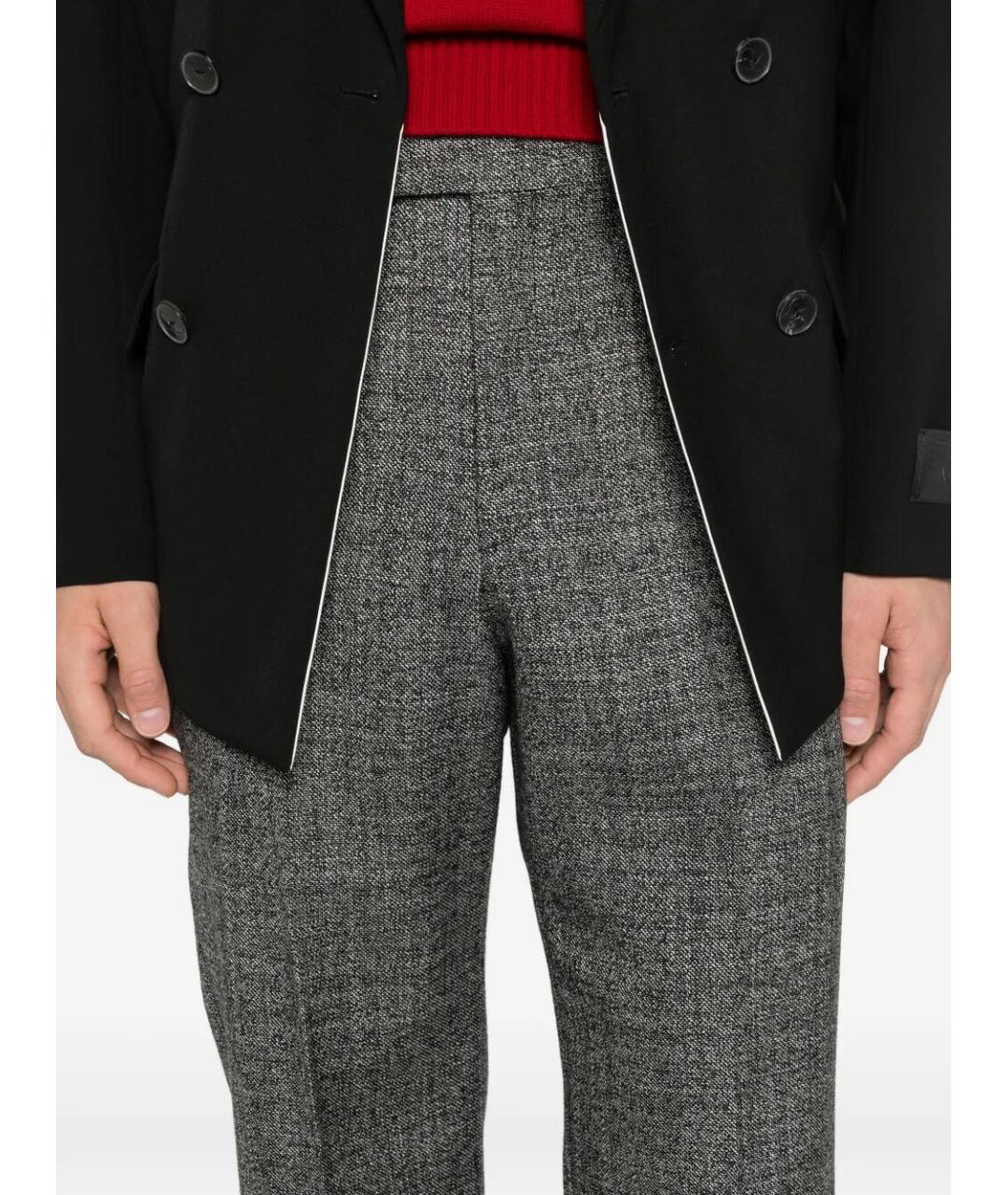 VALENTINO Серые шерстяные повседневные брюки, фото 3