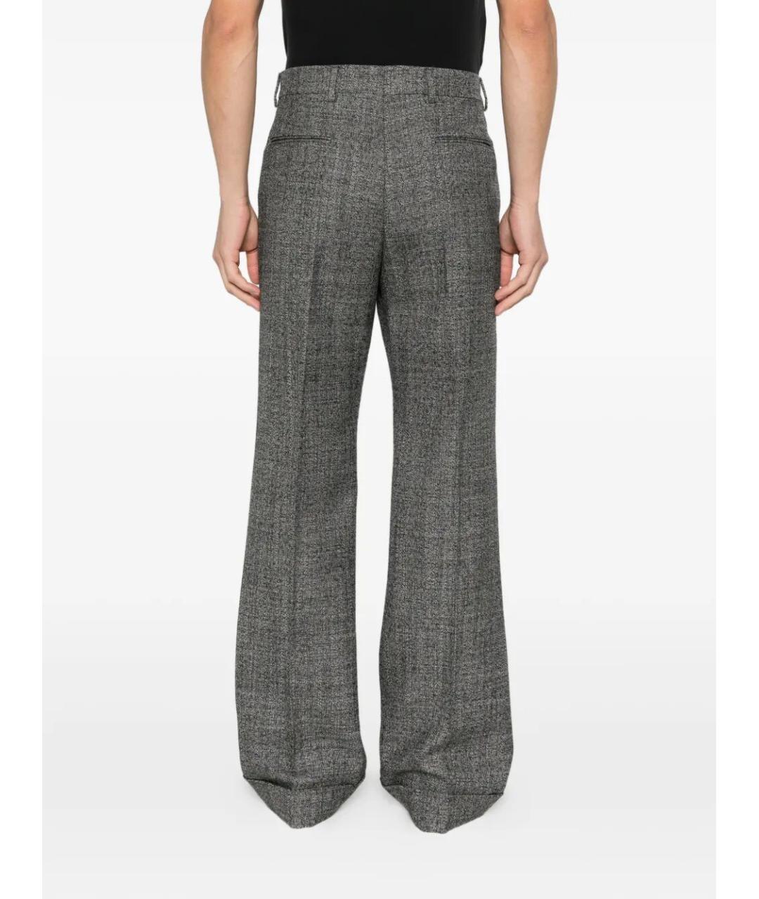 VALENTINO Серые шерстяные повседневные брюки, фото 5