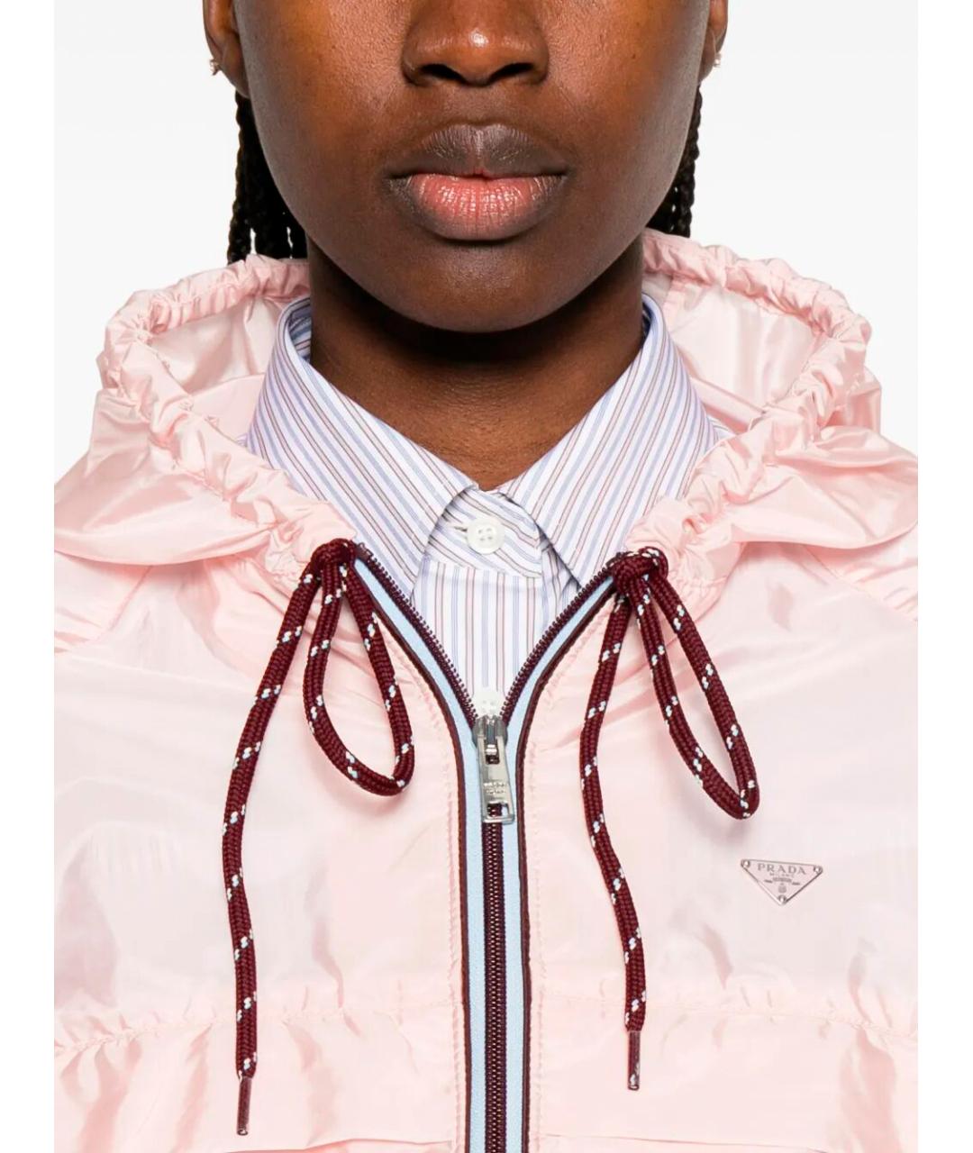 PRADA Розовая полиамидовая куртка, фото 4