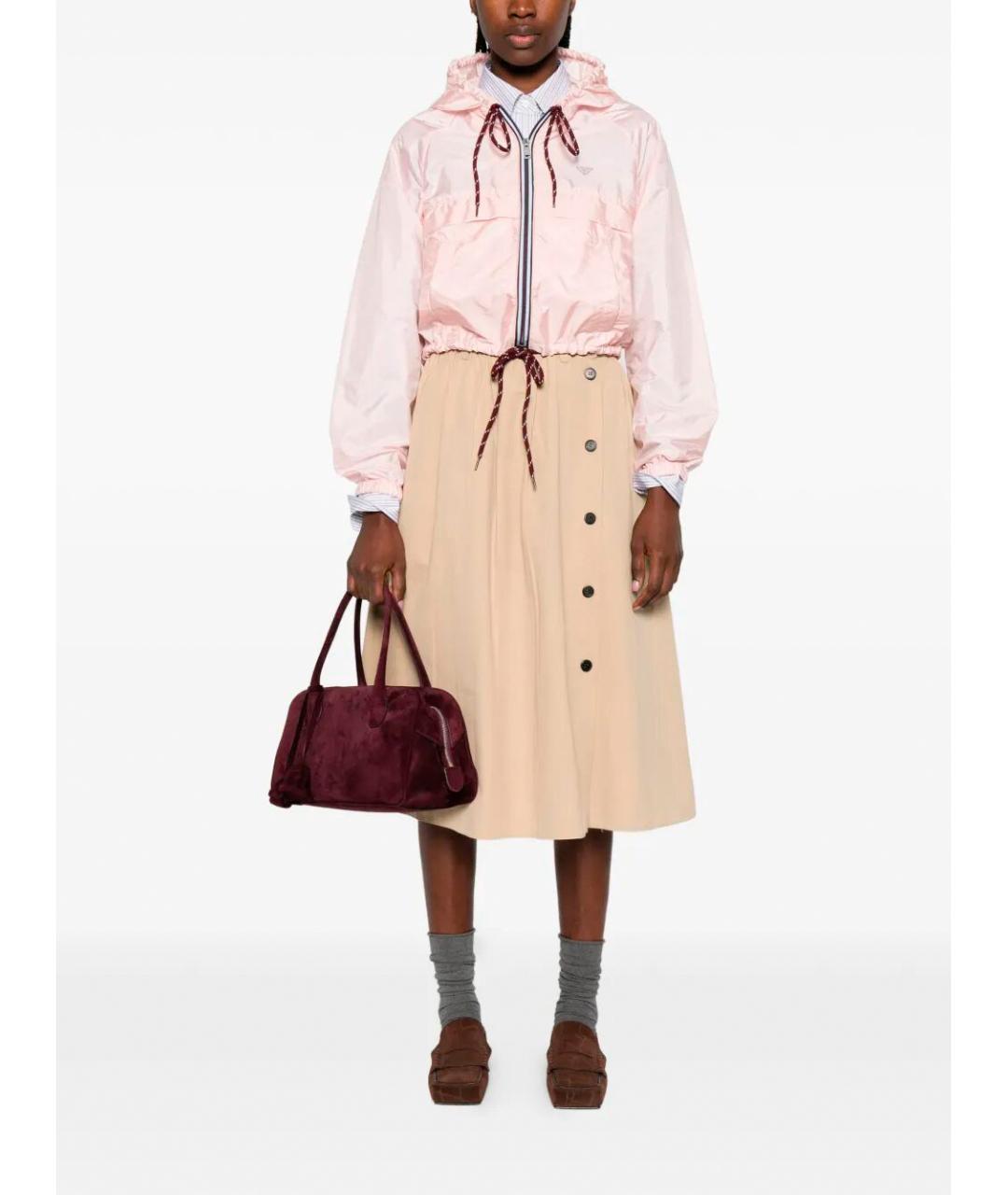 PRADA Розовая полиамидовая куртка, фото 2
